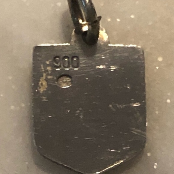 VTG 800 Salzburg Silver & Enamel Travel Sheild Souvenir Charm Bracelet Charm - Picture 2 of 3